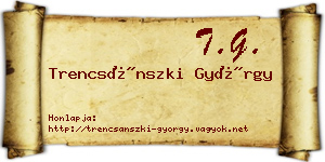 Trencsánszki György névjegykártya